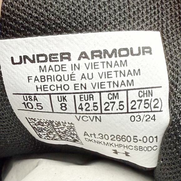 UNDER ARMOUR Womens Glyde 2.0 Rm Baseball Cleats US 10.5 EU 42.5 Black White NIB - Picture 11 of 11